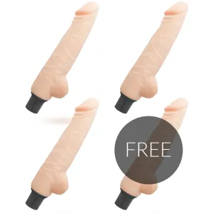 Harald Selbstschmierender Vibrator 24 cm -O- 4 cm 3 + 1 Gratis von Loveclone | Fesselliebe.de