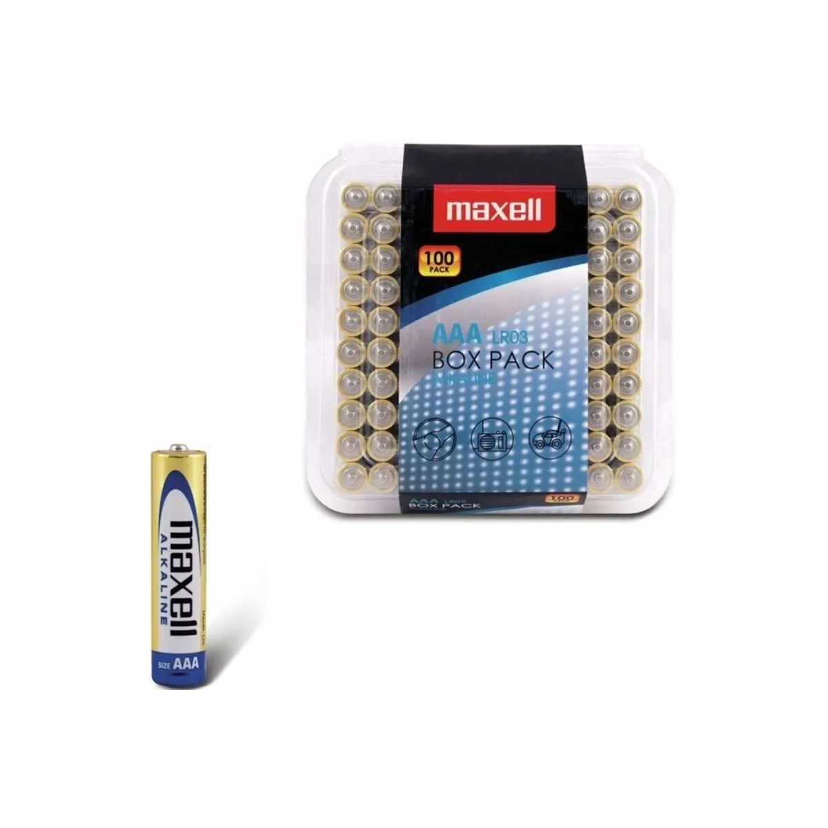 Alkalische Batterie Aaa Lr03 Pack*100 Batterien von Maxell | Fesselliebe.de