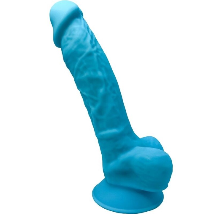 Model 1 Realistischer Penis Premium Silexpan Silikon Blau 17,5 cm von Silexd | Fesselliebe.de