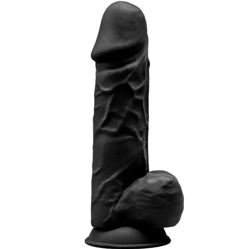 Model 1 Realistischer Penis Premium Silexpan Silikon Schwarz 21,5 cm von Silexd | Fesselliebe.de