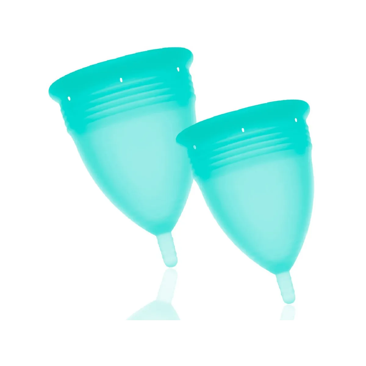 Fda Silikon-Menstrualcup Packungsgrösse S + L Aquamarine von Stercup | Fesselliebe.de