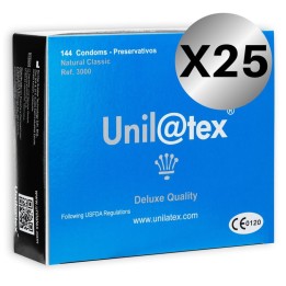 Natürliche Kondome Packung 25 X 144 Stück von Unilatex | Fesselliebe.de