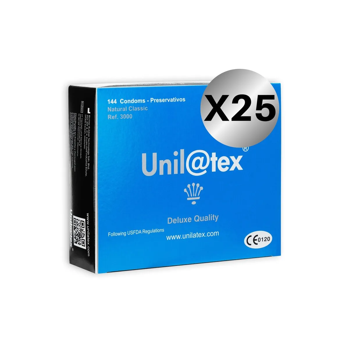 Natürliche Kondome Packung 25 X 144 Stück von Unilatex | Fesselliebe.de