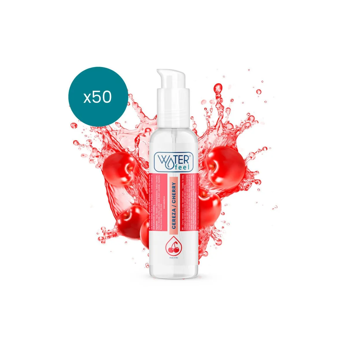 Kirsch-Gleitmittel 175 ml Packung 50 Stück von Waterfeel | Fesselliebe.de