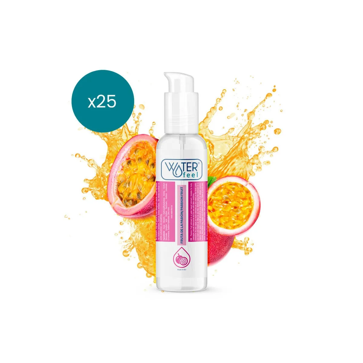 Passionsfrucht-Gleitmittel auf Wasserbasis, 175 Ml, Packung 25 Stück von Waterfeel | Fesselliebe.de