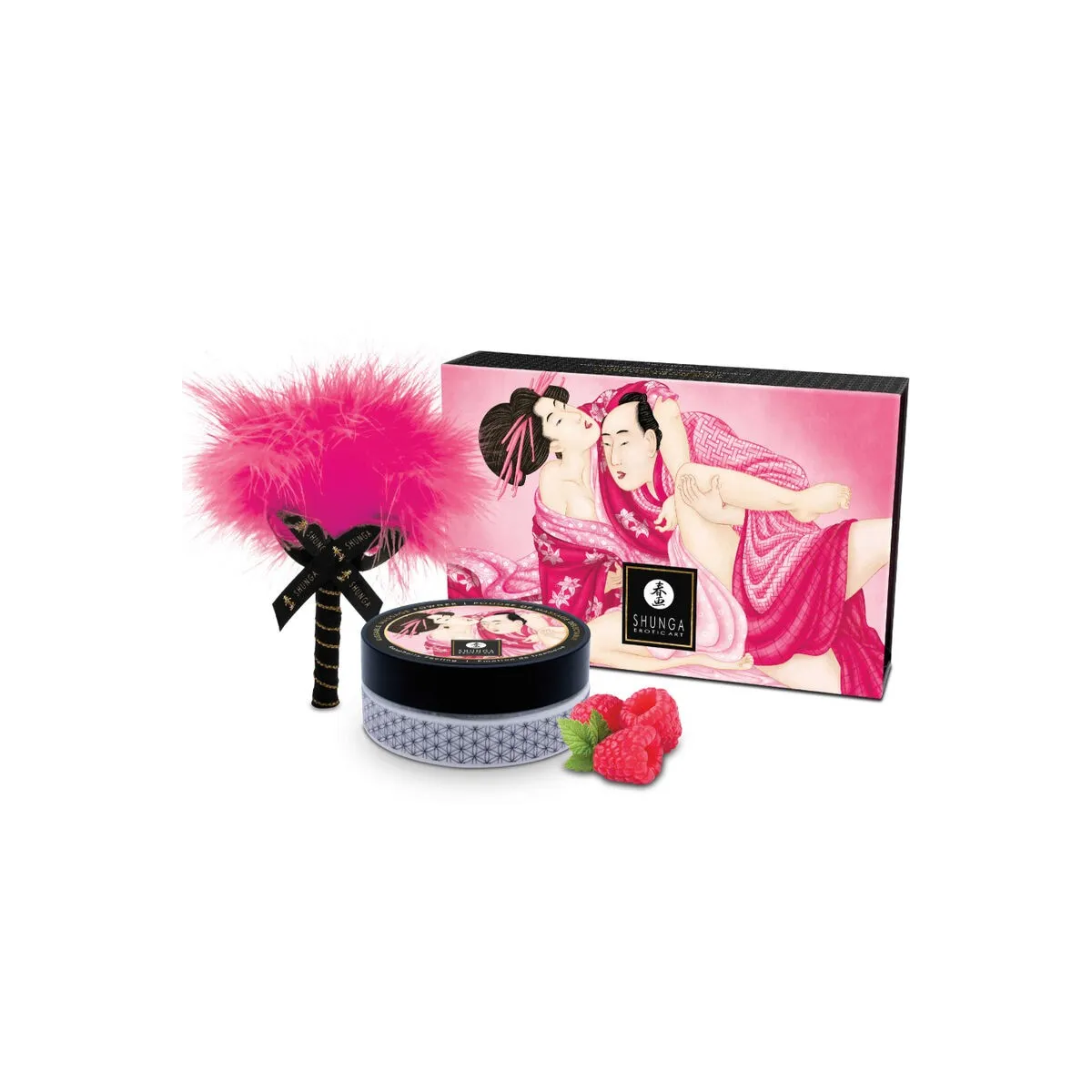 Essbares Massagepulver-Kit Himbeere von Shunga Body Power | Fesselliebe.de