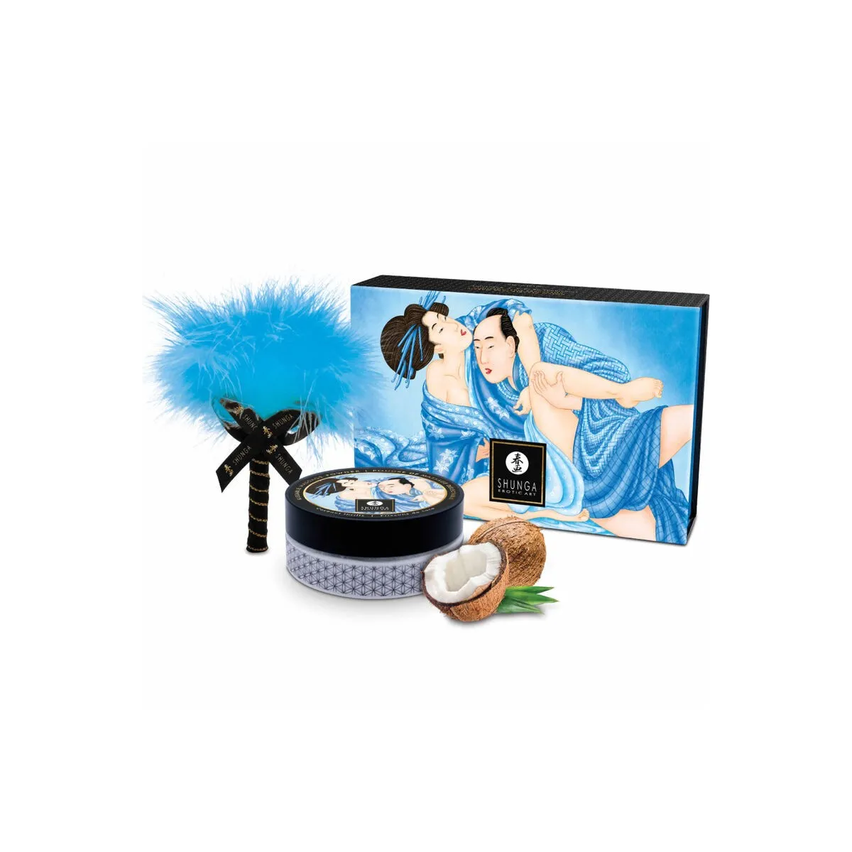 Essbares Kokosnuss-Massagepulver-Set von Shunga Body Power | Fesselliebe.de