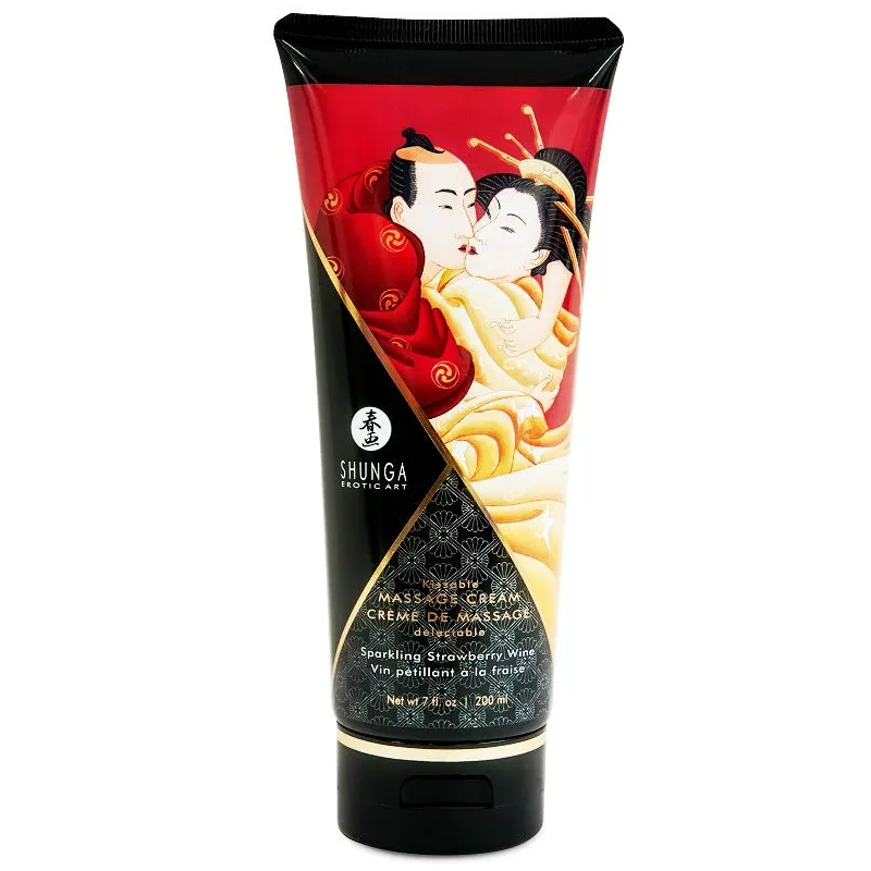 Erdbeer-Cava-Massagecreme 200 ml von Shunga Massage Cream | Fesselliebe.de