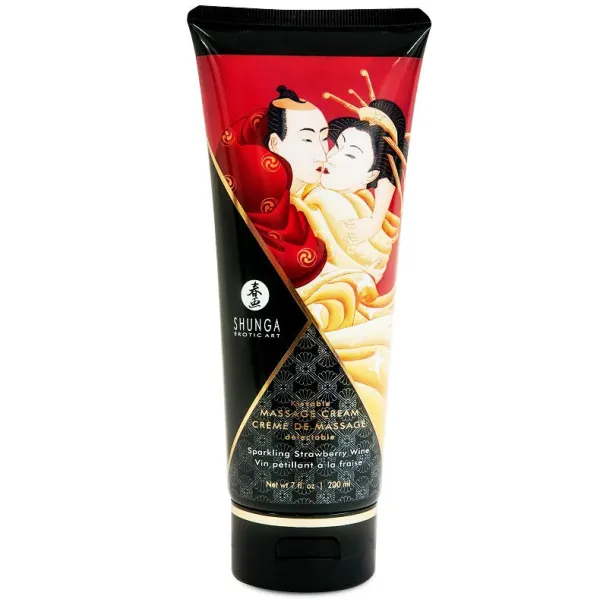 Erdbeer-Cava-Massagecreme 200 ml von Shunga Massage Cream | Fesselliebe.de