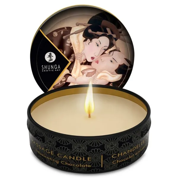 Mini Caress By Candelight Schokoladenmassagekerze 30 ml von Shunga Candles | Fesselliebe.de