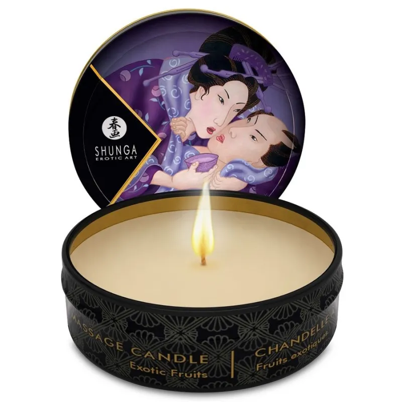 Mini Caress By Candelight Exotische Fruchtmassagekerze 30 ml von Shunga Candles | Fesselliebe.de