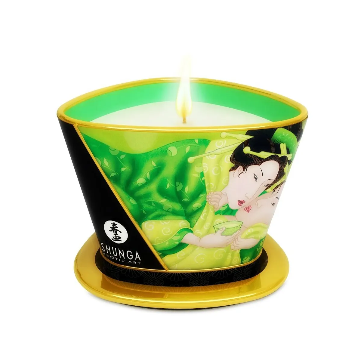 Mini Caress By Candelight Massagekerze T Grün 170 ml von Shunga Candles | Fesselliebe.de