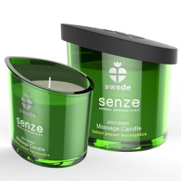 Senze Erweckende Massagekerze - Zitrone, Pfeffer, Eukalyptus von Swede | Fesselliebe.de