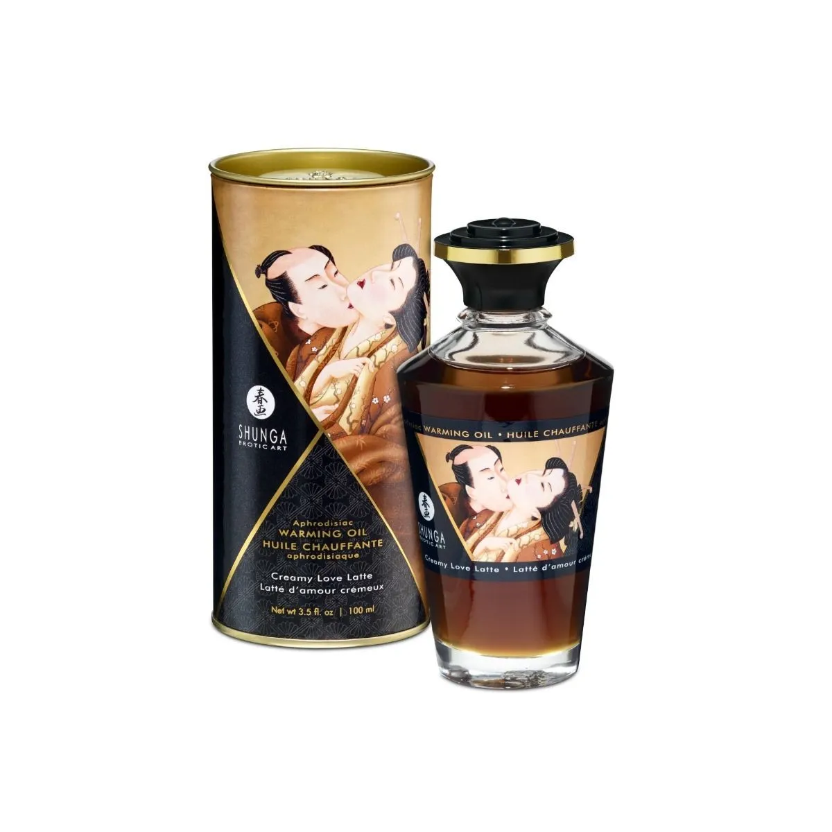 Creamy Love Latte Geschmack Wärmeeffekt-Massageöl 100 ml von Shunga Oils | Fesselliebe.de