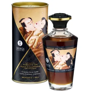 Creamy Love Latte Geschmack Wärmeeffekt-Massageöl 100 ml von Shunga Oils | Fesselliebe.de