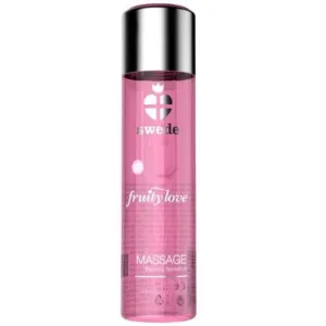 Fruity Love Heat Effect Öl Erdbeer mit Champagner 60 ml von Swede | Fesselliebe.de