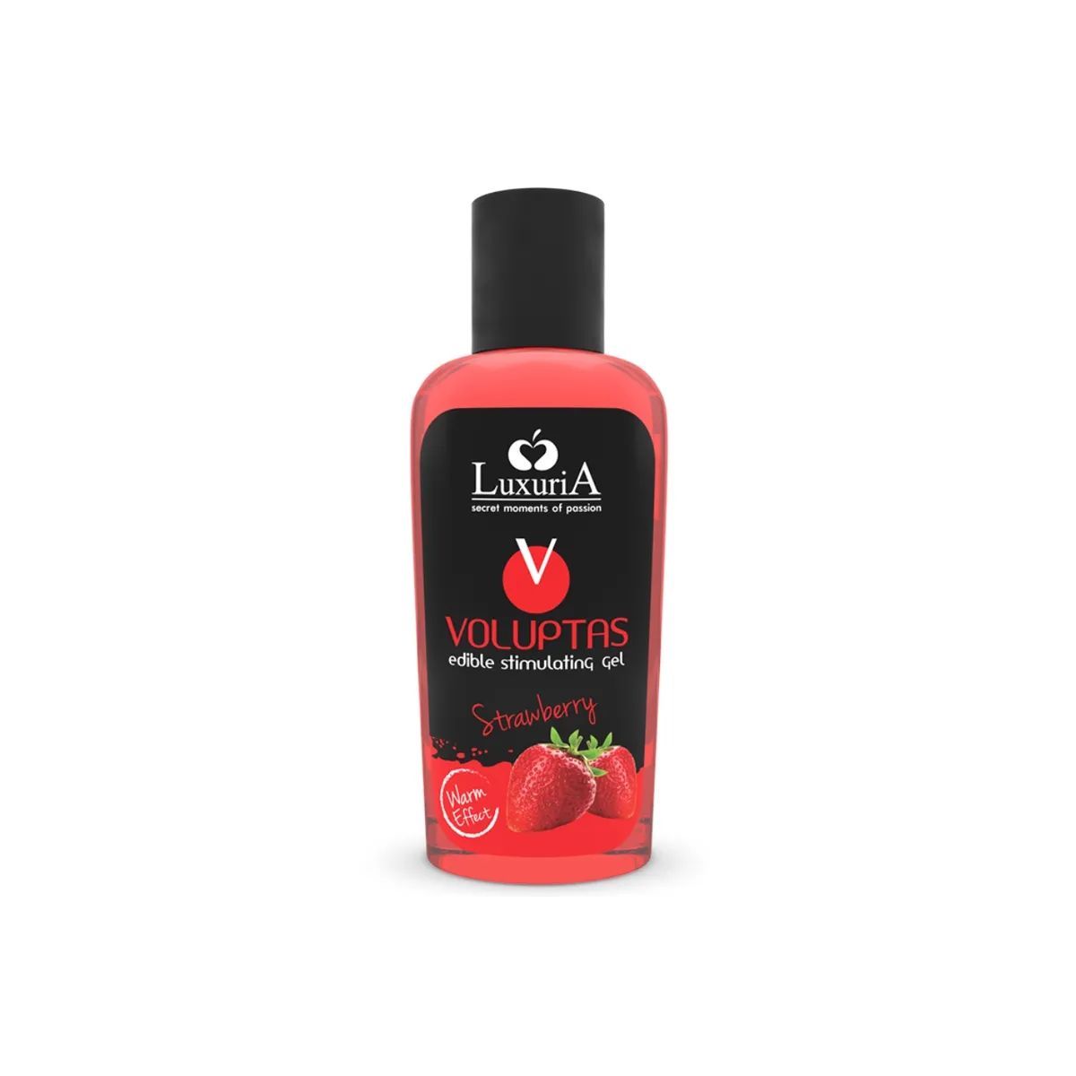 Voluptas Essbares Massagegel mit Wrmendem Effekt - Erdbeere 100 ml von Intimateline Luxuria | Fesselliebe.de