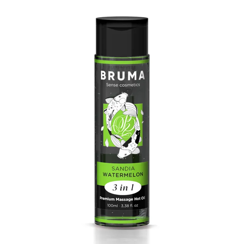 Premium-Massageöl mit Wärmeeffekt, Wassermelone-Geschmack 3 In 1 - 100 ml von Bruma | Fesselliebe.de
