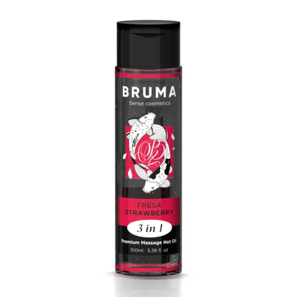 Premium-Massageöl mit Wärmeeffekt, Erdbeere-Geschmack 3 In 1 - 100 ml von Bruma | Fesselliebe.de