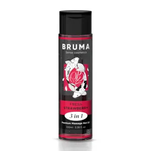 Premium-Massageöl mit Wärmeeffekt, Erdbeere-Geschmack 3 In 1 - 100 ml von Bruma | Fesselliebe.de