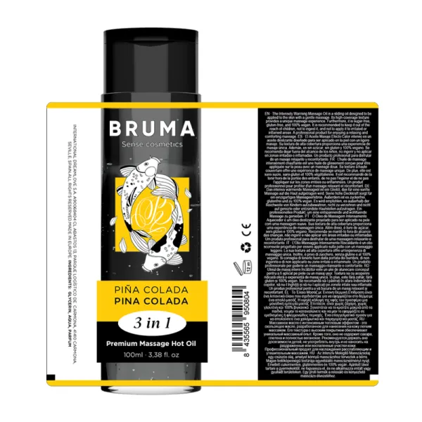 Premium-Massageöl mit Wärmeeffekt, Pina Colada-Geschmack 3 In 1 - 100 ml von Bruma | Fesselliebe.de