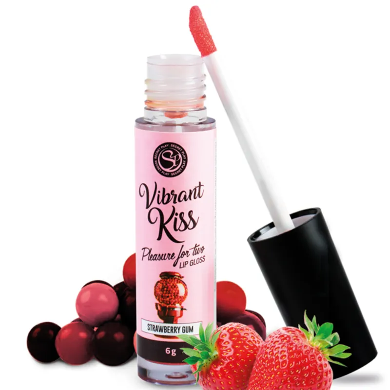 Lip Gloss Vibrant Kiss Strawberry Gum von Secretplay Cosmetic | Fesselliebe.de