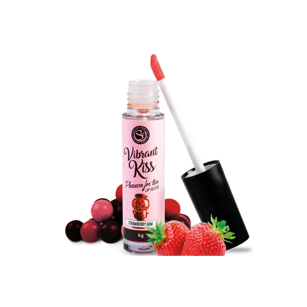 Lip Gloss Vibrant Kiss Strawberry Gum von Secretplay Cosmetic | Fesselliebe.de