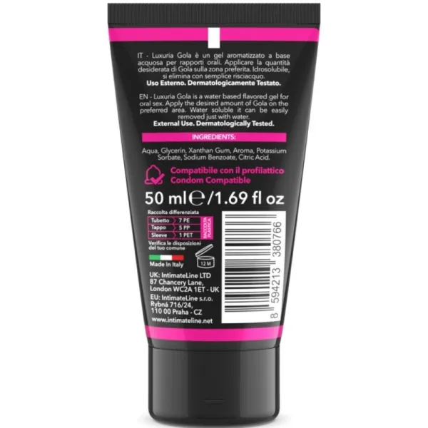 Oral Sex Gel Kirschgeschmack 50 ml von Intimateline Luxuria | Fesselliebe.de
