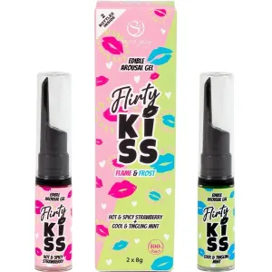 Flirty Kiss Gels mit Oralen Sex-Effekten Erdbeere & Minze 2 X 8 Gr von Secretplay Cosmetic | Fesselliebe.de