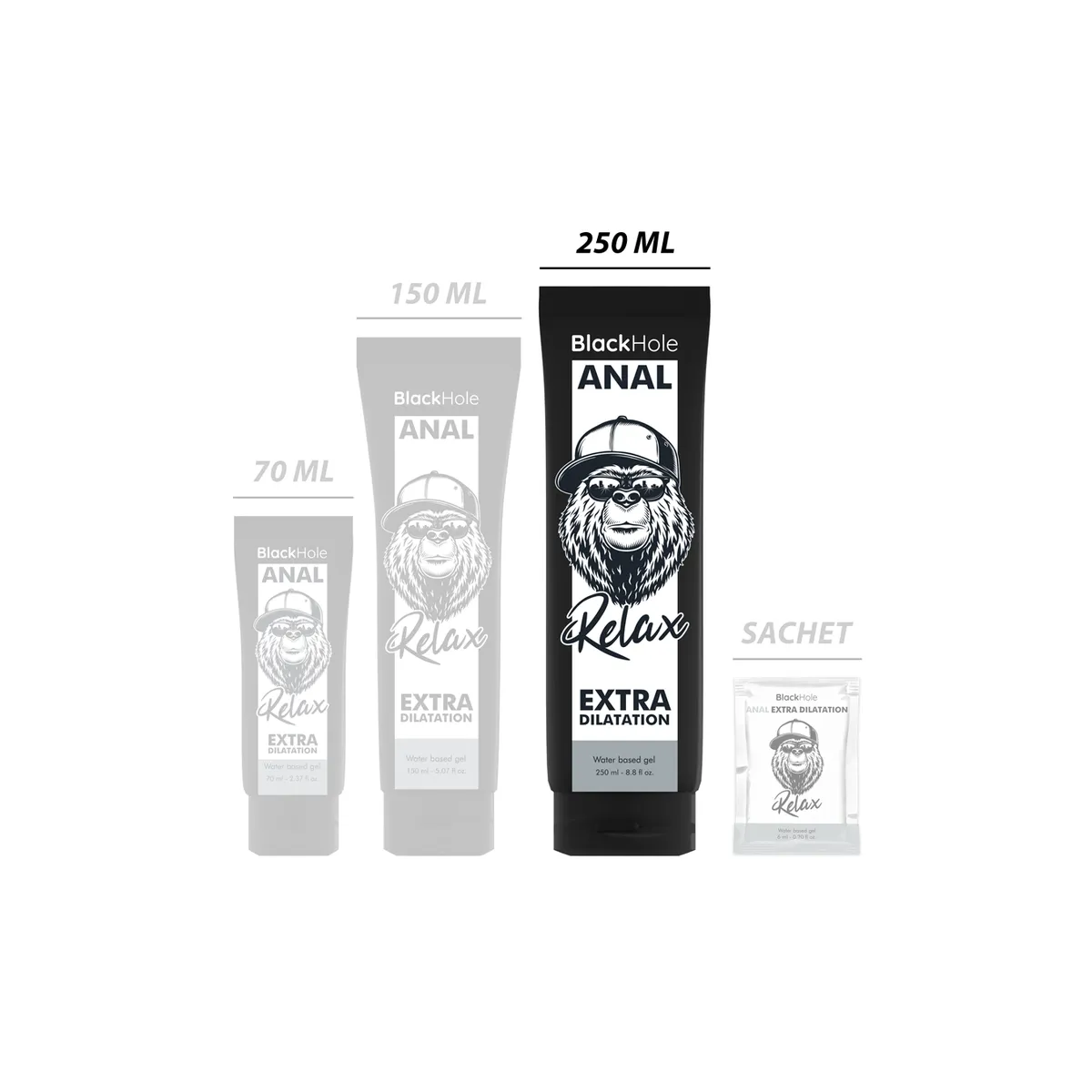 Anal-Dilationsgel auf Wasserbasis 250 ml von Black Hole | Fesselliebe.de