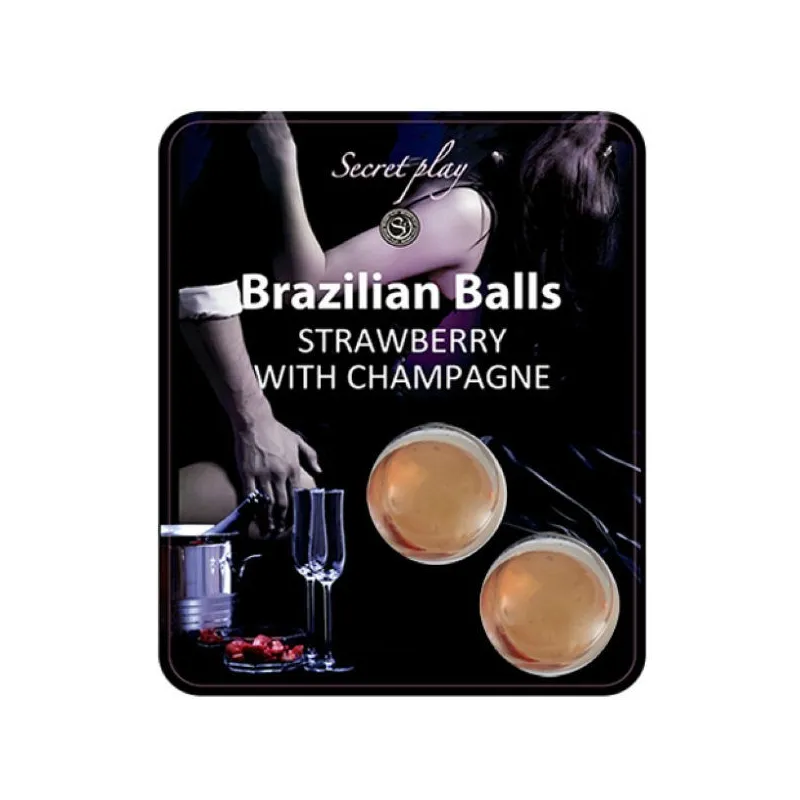 Brasilianische Kugel Set Erdbeer und Champagner von Secretplay Cosmetic | Fesselliebe.de