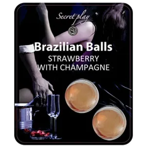 Brasilianische Kugel Set Erdbeer und Champagner von Secretplay Cosmetic | Fesselliebe.de