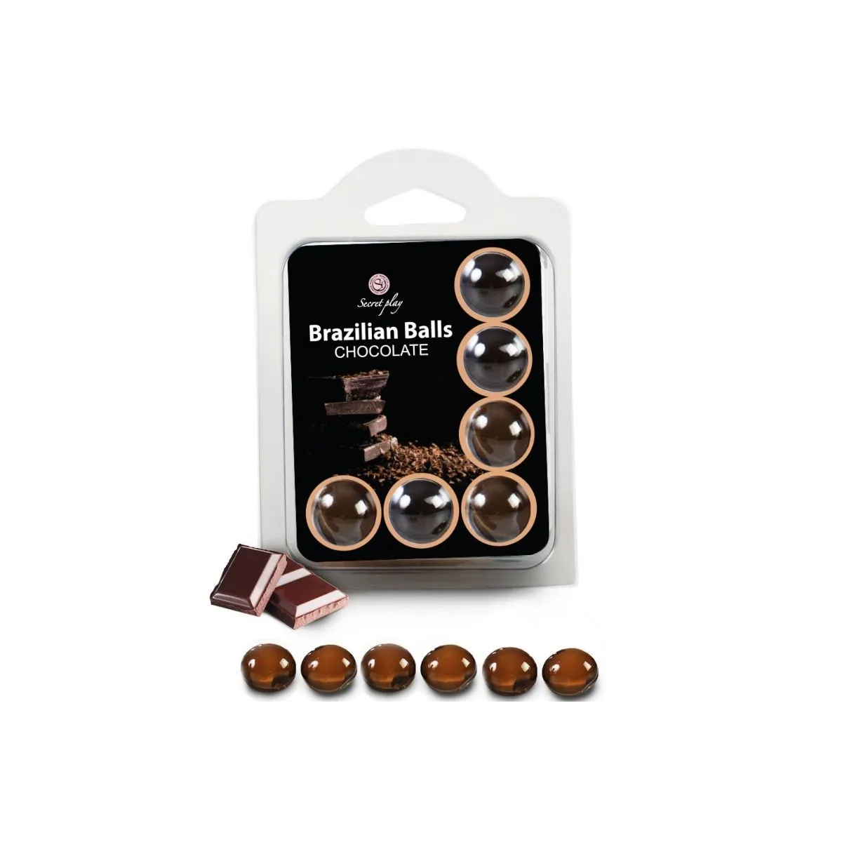 Set 6 Brasilianer-Kugeln Schokolade von Secretplay Cosmetic | Fesselliebe.de