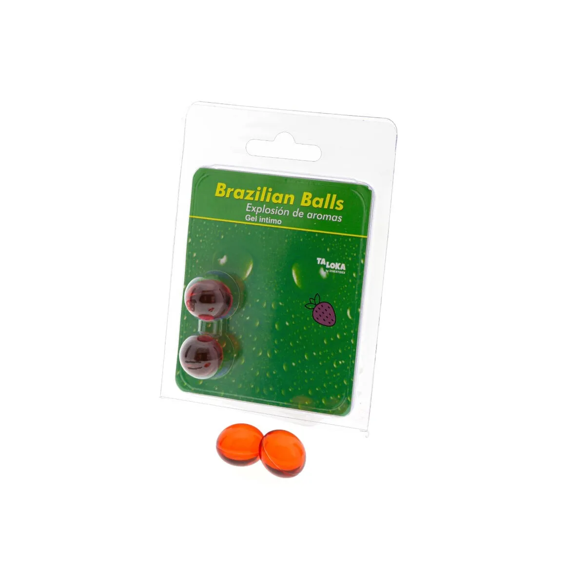 2 Brasilianische Kugeln Erdbeer-Intim-Gel von Taloka | Fesselliebe.de