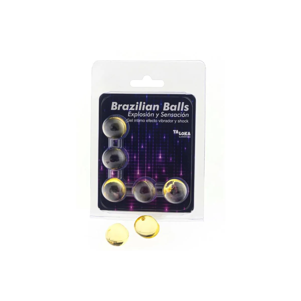 5 Brasilianische Bälle mit Vibrations- und Schockeffekt Aufregendes Gel von Taloka | Fesselliebe.de