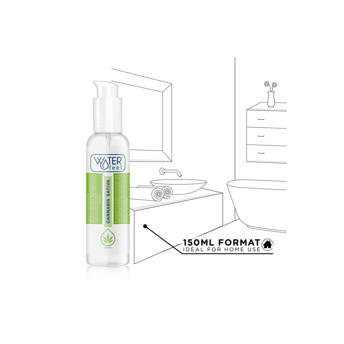 Cannabis-Gleitmittel 150 ml von Waterfeel | Fesselliebe.de