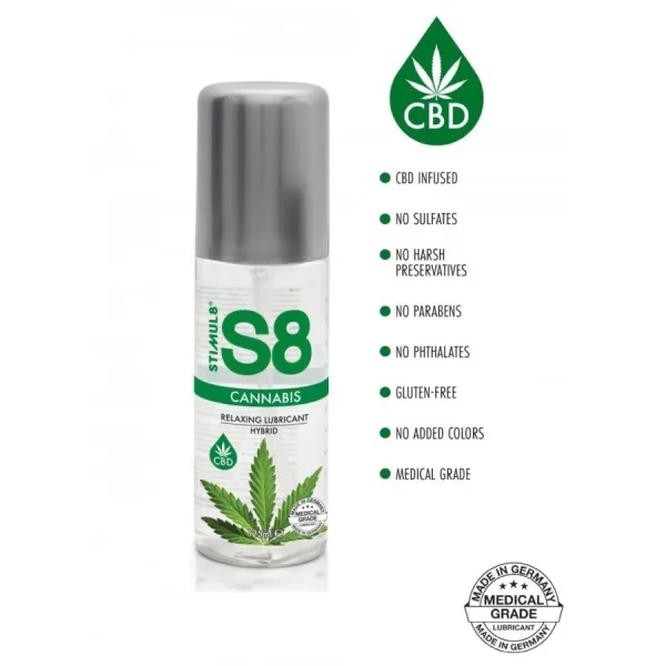 S8 Cannabis Hybrid-Gleitmittel 125 ml von Stimul8 | Fesselliebe.de