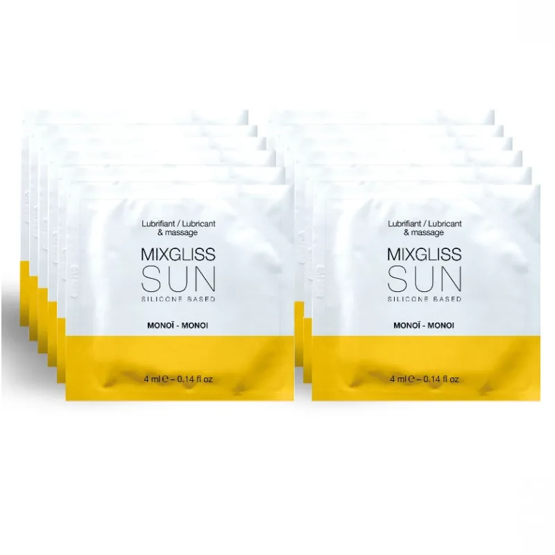 Gleitmittel Aroma Monoi 12 auf Silikonbasis, Einzeldosis 4ml von Mixgliss | Fesselliebe.de
