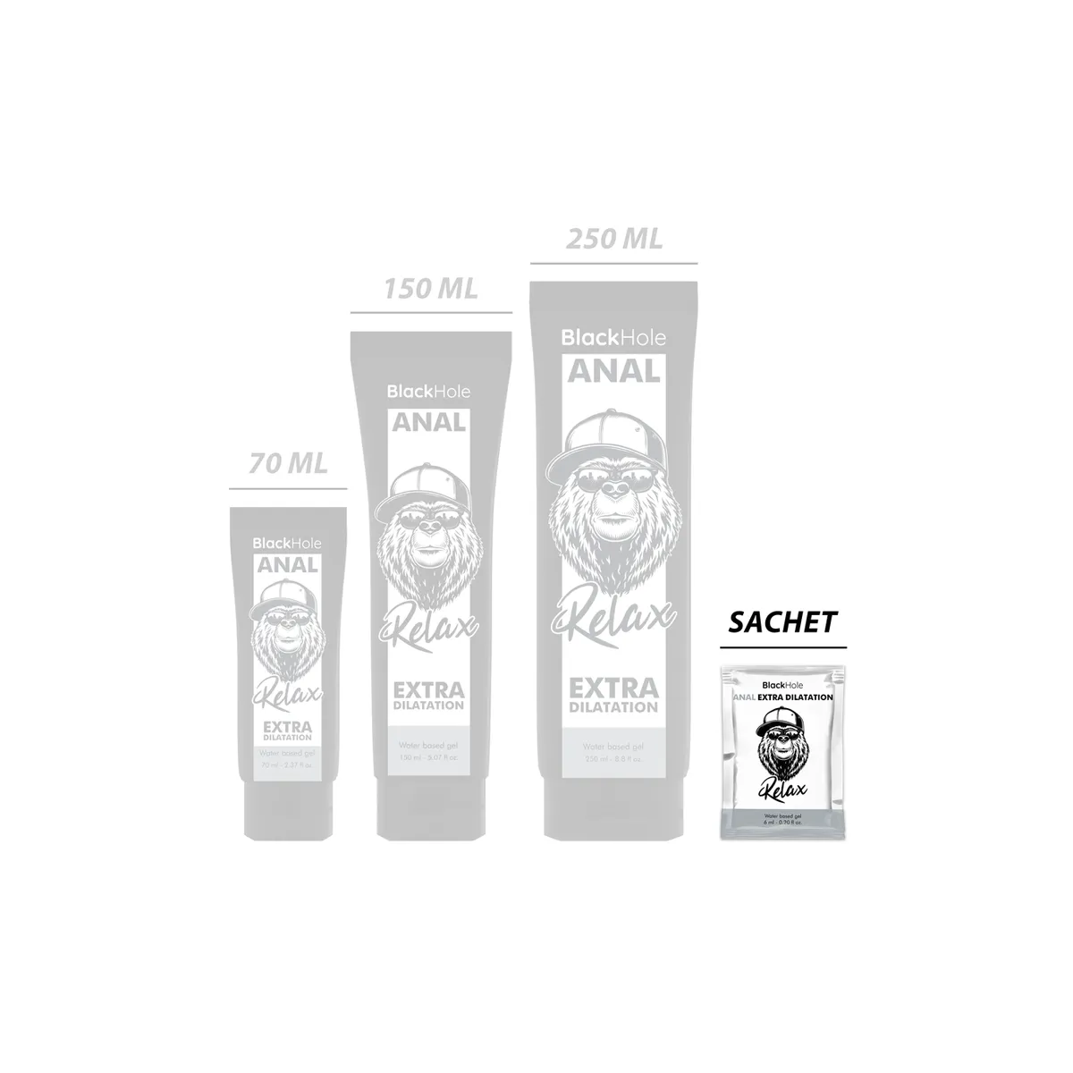 Wasserbasiertes Gel Extra Dilatation 6 ml Einzeldosis von Black Hole | Fesselliebe.de