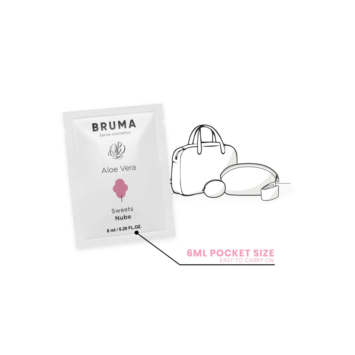 Aloe Vera Gleitgel Zuckerwatte Geschmack 6 ml von Bruma | Fesselliebe.de