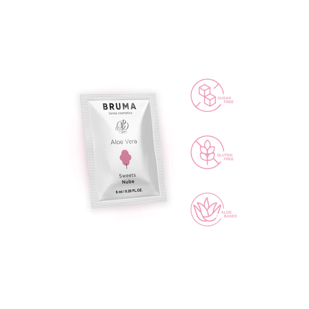 Aloe Vera Gleitgel Zuckerwatte Geschmack 6 ml von Bruma | Fesselliebe.de
