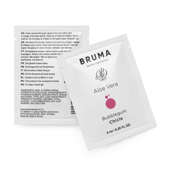 Aloe Vera Gleitgel Bubblegum Geschmack 6 ml von Bruma | Fesselliebe.de