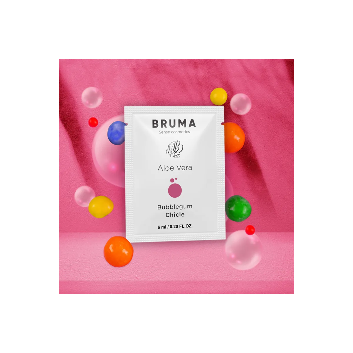 Aloe Vera Gleitgel Bubblegum Geschmack 6 ml von Bruma | Fesselliebe.de