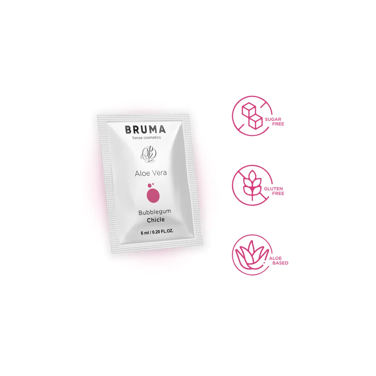 Aloe Vera Gleitgel Bubblegum Geschmack 6 ml von Bruma | Fesselliebe.de