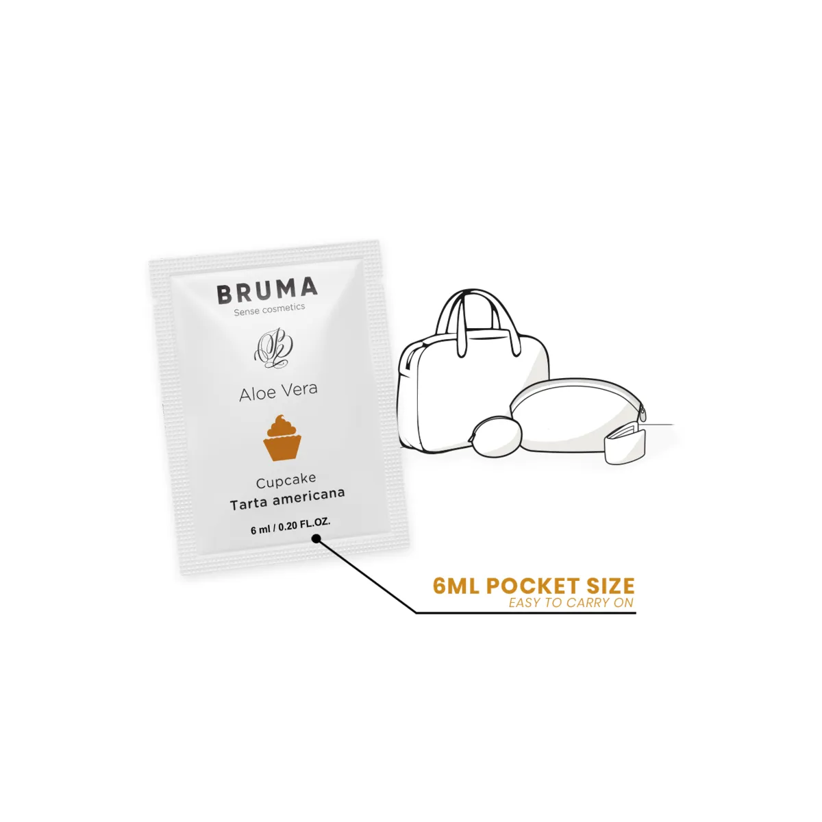 Aloe Vera Gleitgel Cupcake-Geschmack 6 ml von Bruma | Fesselliebe.de