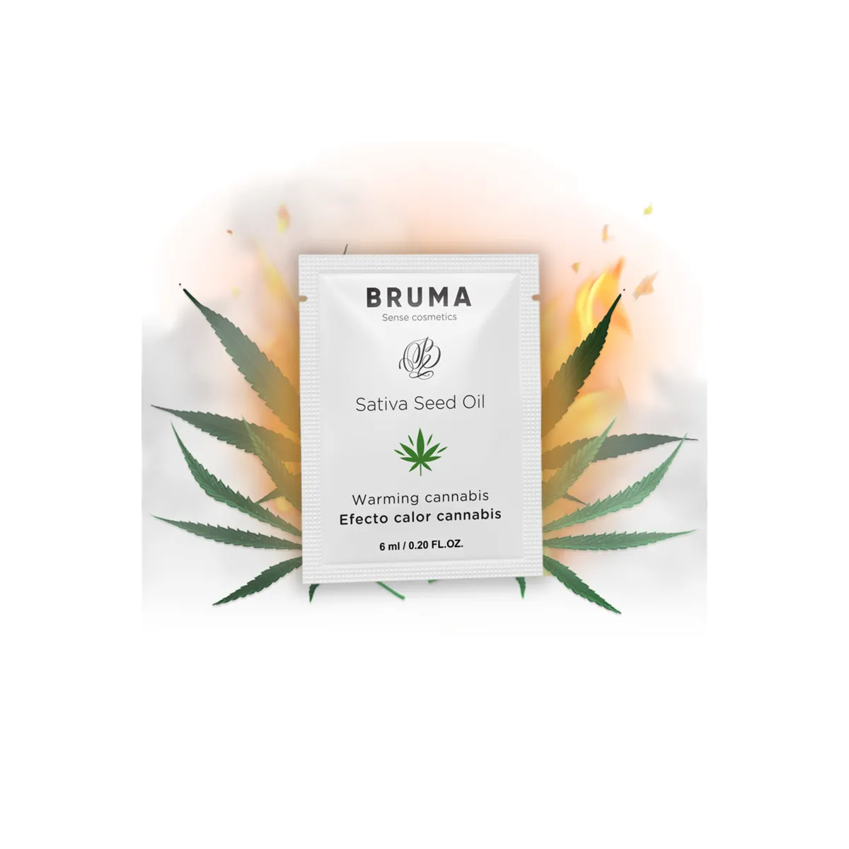 Sativa-Samenöl-Gleitgel mit Wärmendem Cannabisgeschmack 6 ml von Bruma | Fesselliebe.de