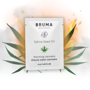Sativa-Samenöl-Gleitgel mit Wärmendem Cannabisgeschmack 6 ml von Bruma | Fesselliebe.de