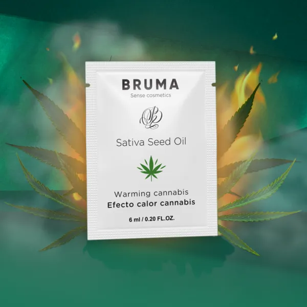 Sativa-Samenöl-Gleitgel mit Wärmendem Cannabisgeschmack 6 ml von Bruma | Fesselliebe.de