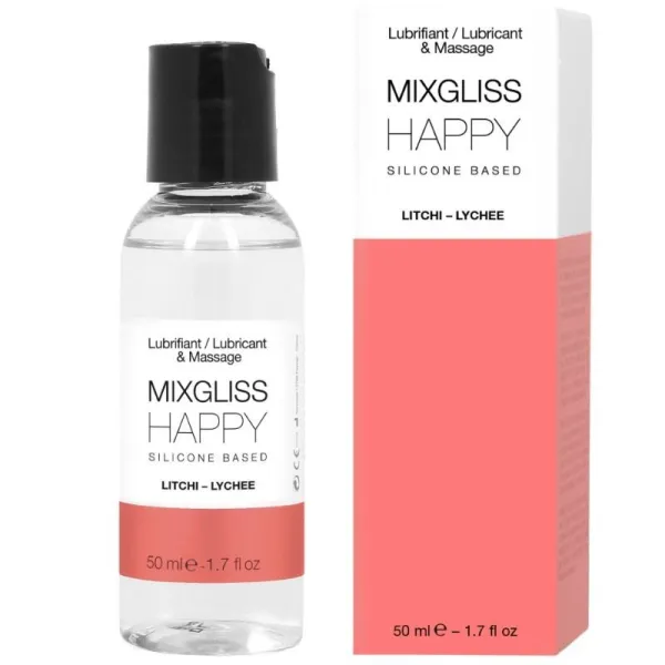 Happy Litchi Silikon-Gleitmittel 50 ml von Mixgliss | Fesselliebe.de