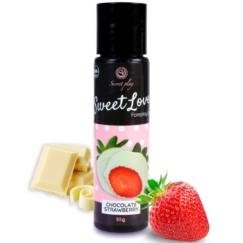 Gel Sweet Love Erdbeere und Weisse Schokolade 60 ml von Secretplay Cosmetic | Fesselliebe.de